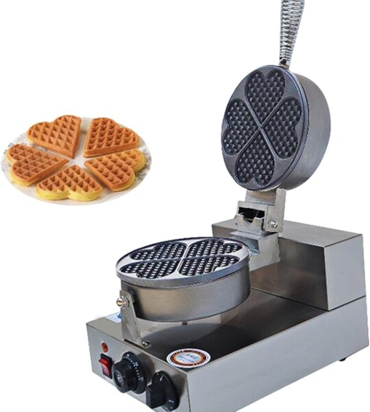 Commercial Heart Shaped Waffle Maker, Belgian Waffle Maker