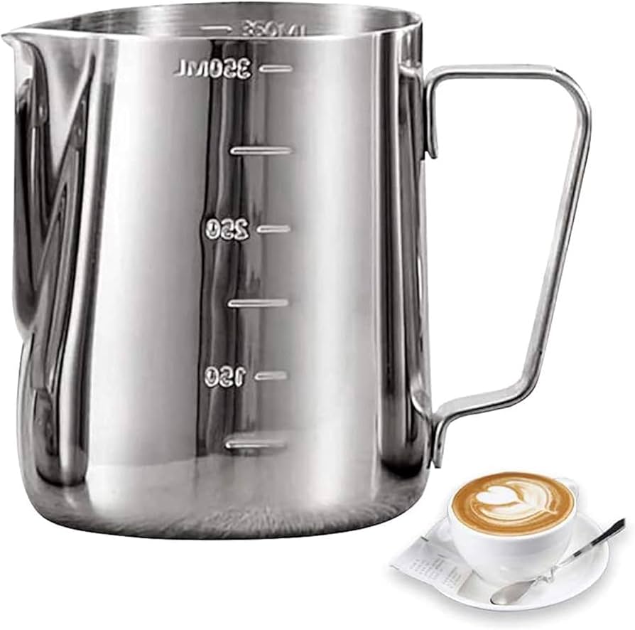 Stainless Steel Coffee Milk Pitcher – 350 ml: