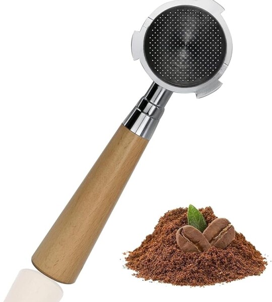 51mm Bottomless Portafilter – Naked Portafilter for Espresso Machines, Stainless Steel Filter Handle