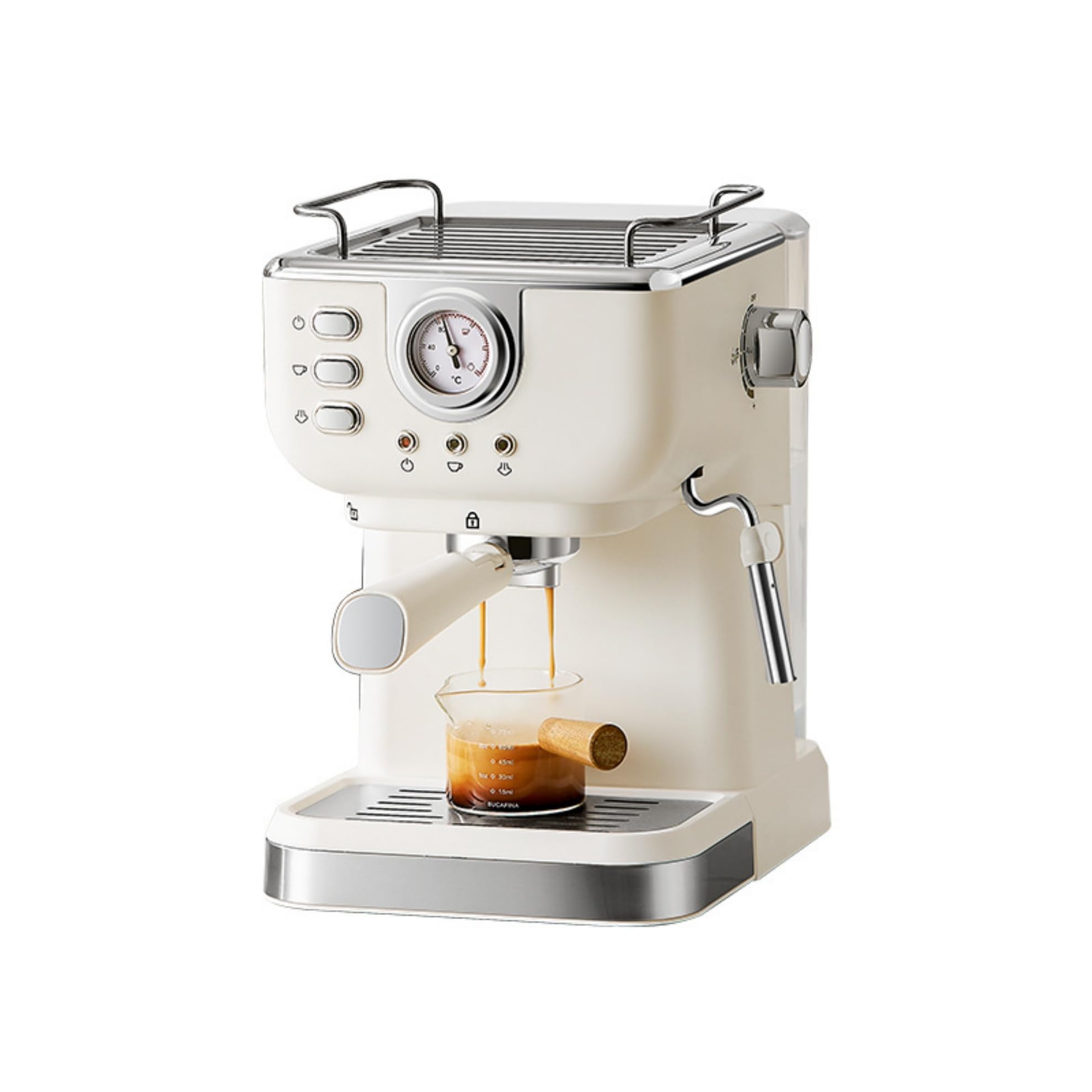 Bar Espresso Maker with Milk Frother – Professional Espresso Machine with Cup Warmer
