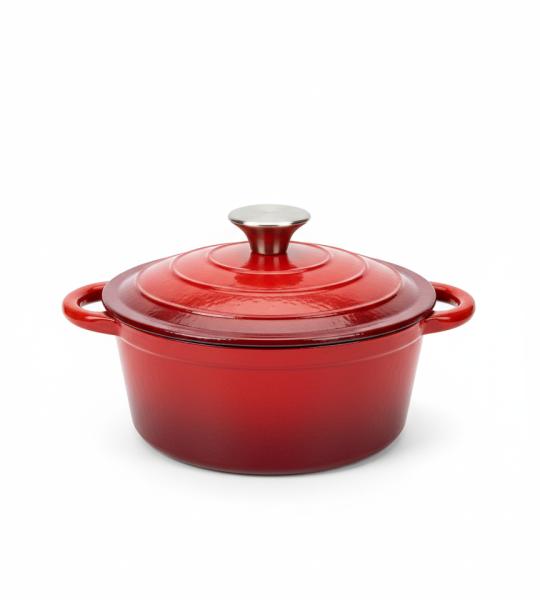 Küchenprofi Provence Cast-Iron Cooking Pot (Cocotte) – 20 cm / 2.5 L (Red)