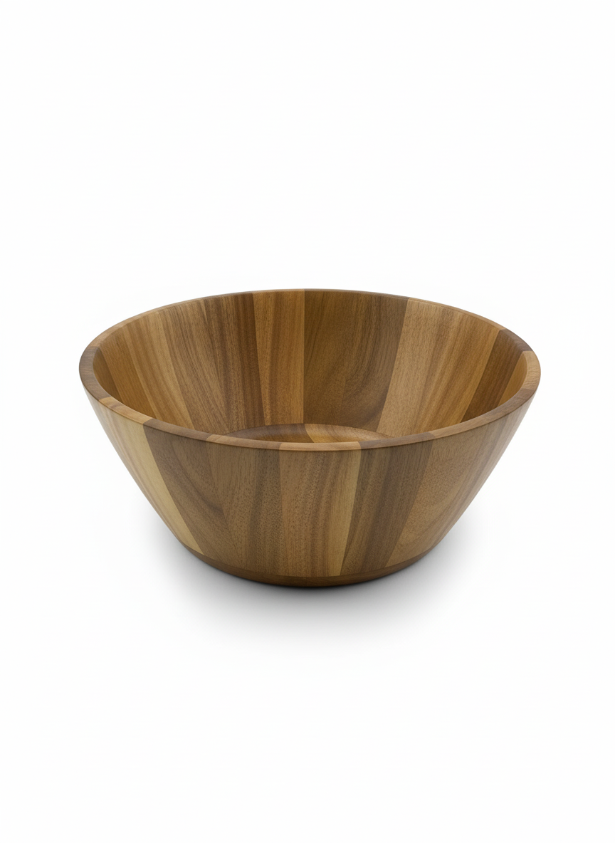 Asersus Wood Large Salad / Dough Bowl – 26 cm