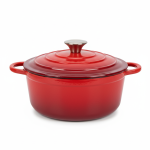 Küchenprofi Provence Cast-Iron Cooking Pot (Cocotte) – 22 cm / 3.2 L (Red)