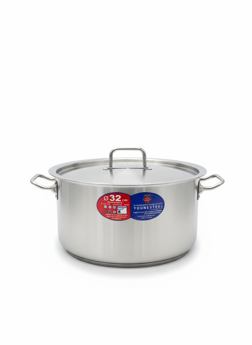 Younesteel Stainless Steel Cooking Pot – 32 cm