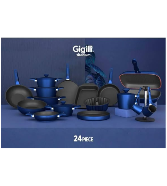 Gigilli 24-Piece Titanium Cookware Set