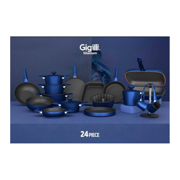 Gigilli 24-Piece Titanium Cookware Set